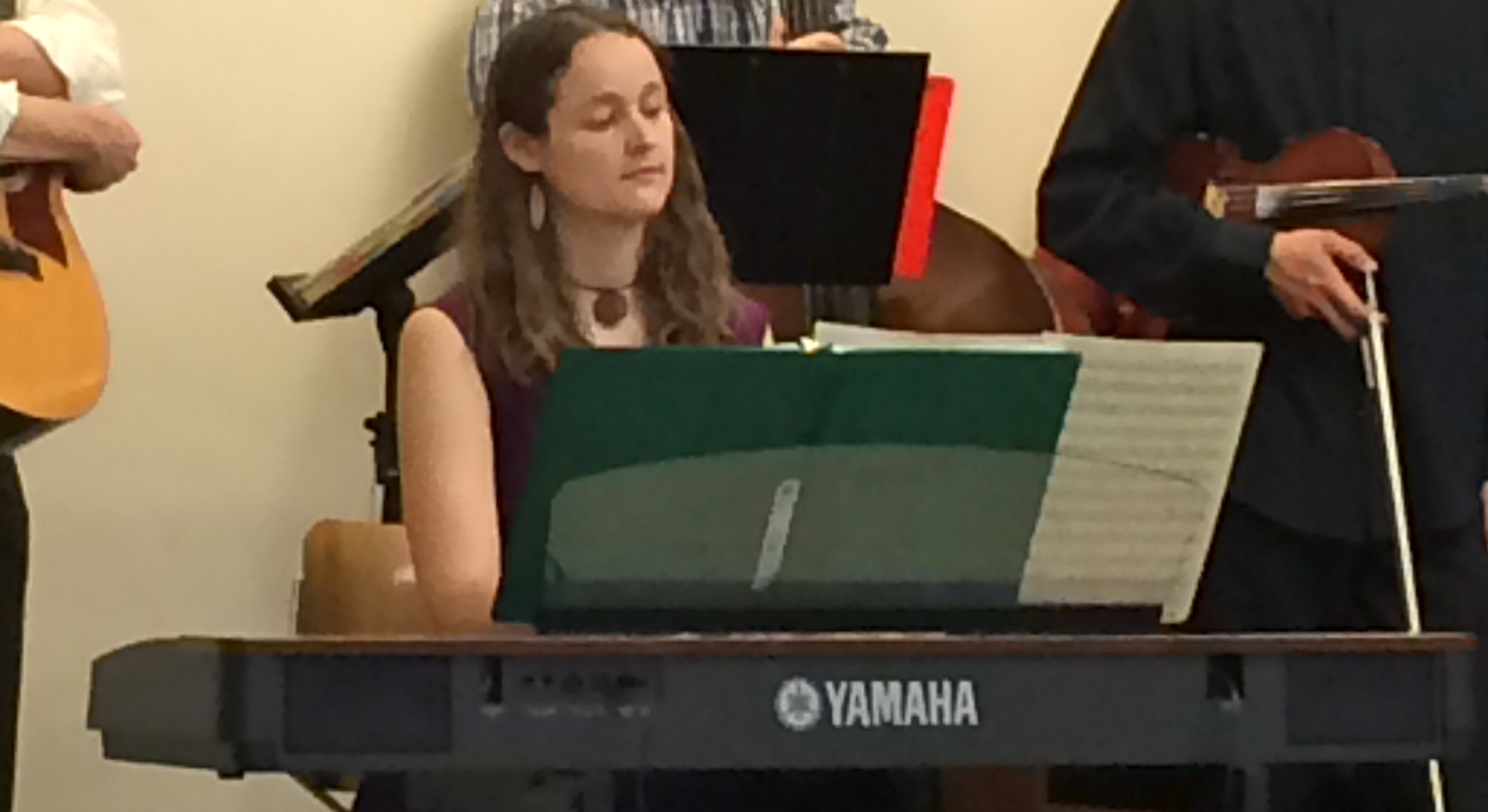 Guinevere Saenger playing her new composed pieces.