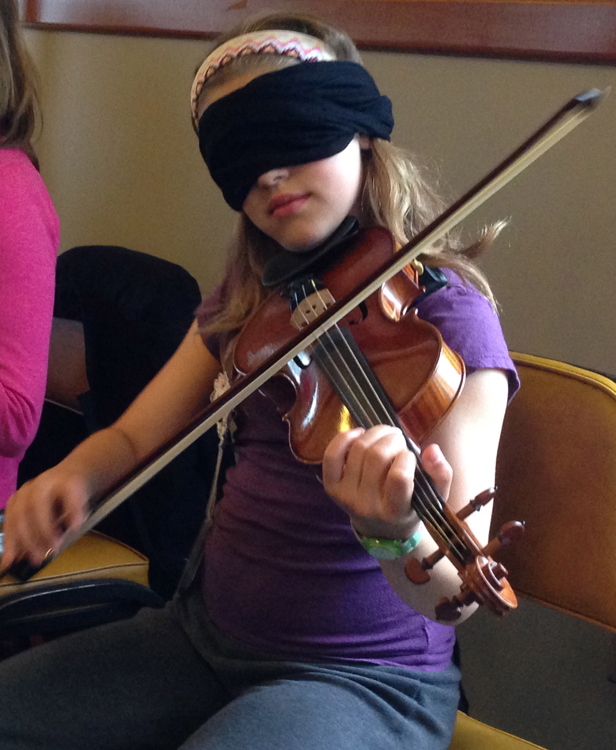 You should trying fiddling blindfolded-- you never know what great revelations may occur!